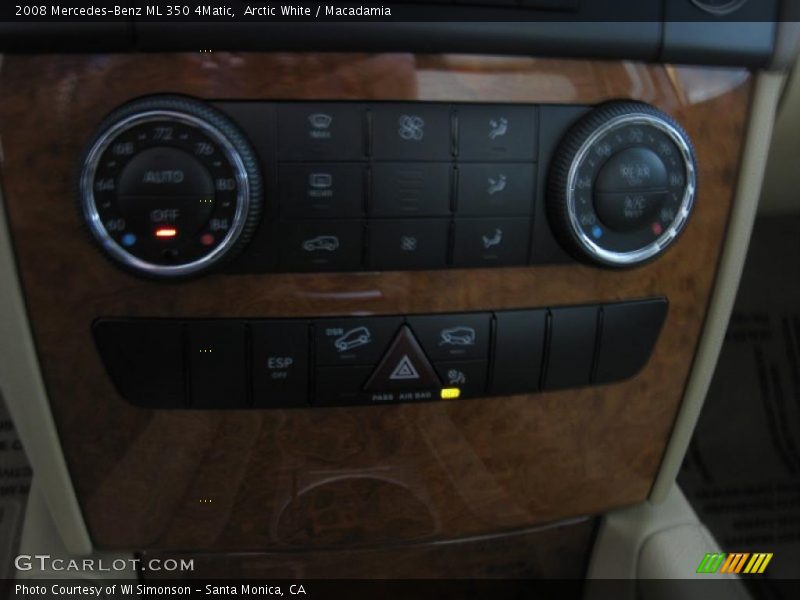 Arctic White / Macadamia 2008 Mercedes-Benz ML 350 4Matic