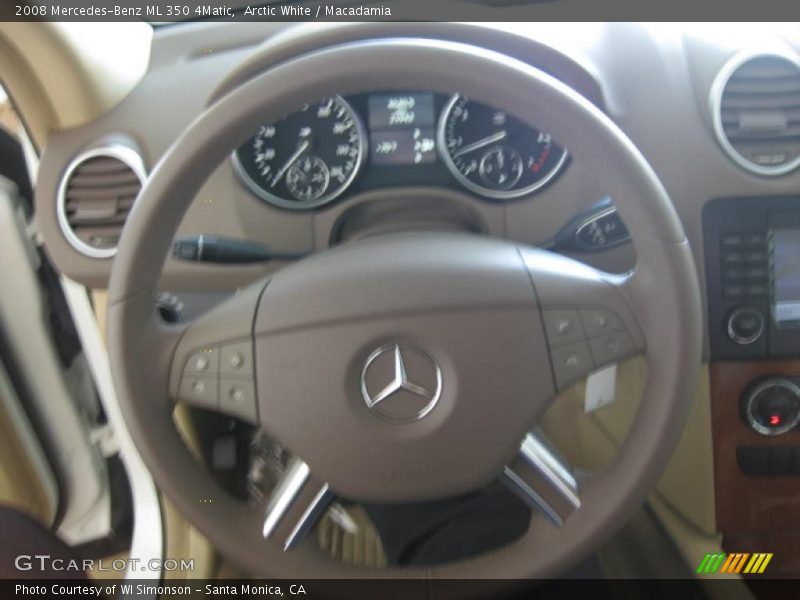 Arctic White / Macadamia 2008 Mercedes-Benz ML 350 4Matic
