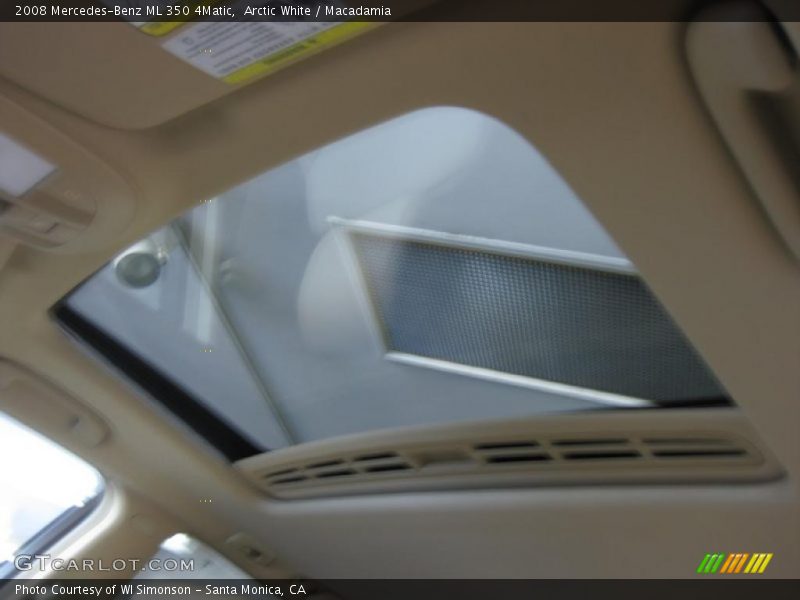 Arctic White / Macadamia 2008 Mercedes-Benz ML 350 4Matic