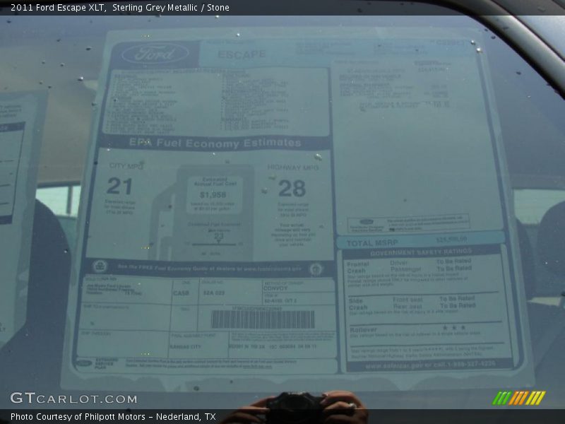 Sterling Grey Metallic / Stone 2011 Ford Escape XLT