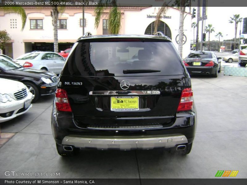 Black / Black 2006 Mercedes-Benz ML 500 4Matic