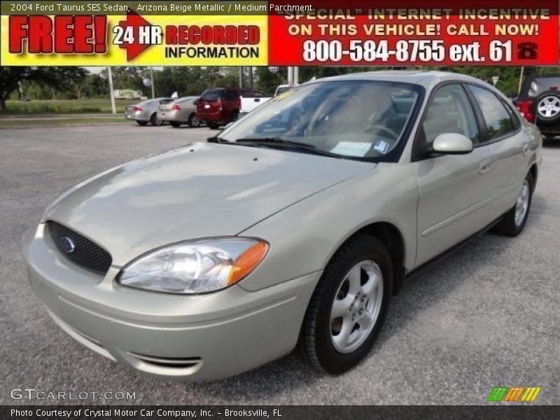 Arizona Beige Metallic / Medium Parchment 2004 Ford Taurus SES Sedan