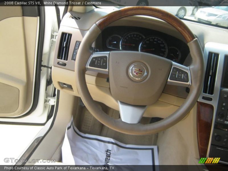 White Diamond Tricoat / Cashmere 2008 Cadillac STS V8