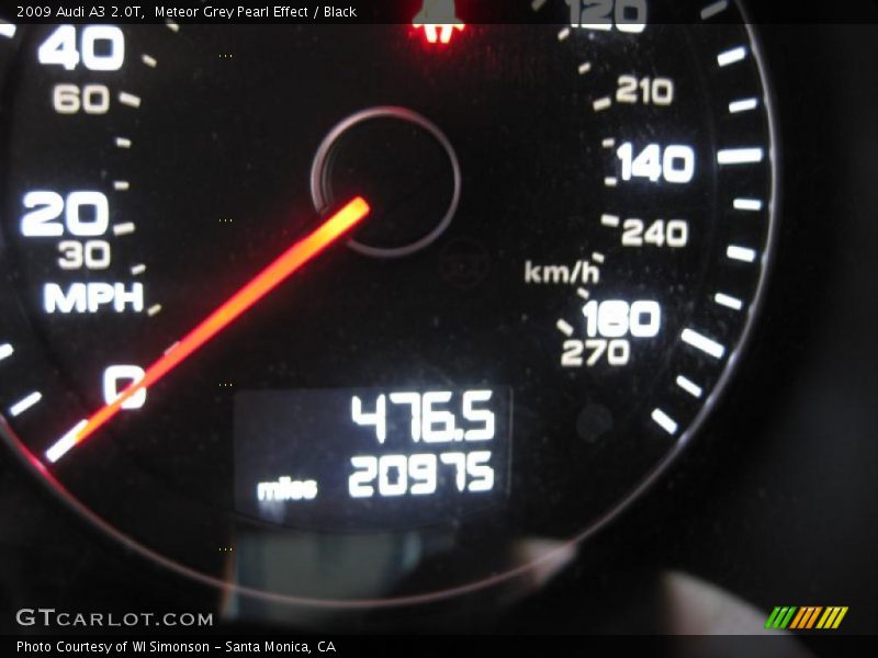 Meteor Grey Pearl Effect / Black 2009 Audi A3 2.0T