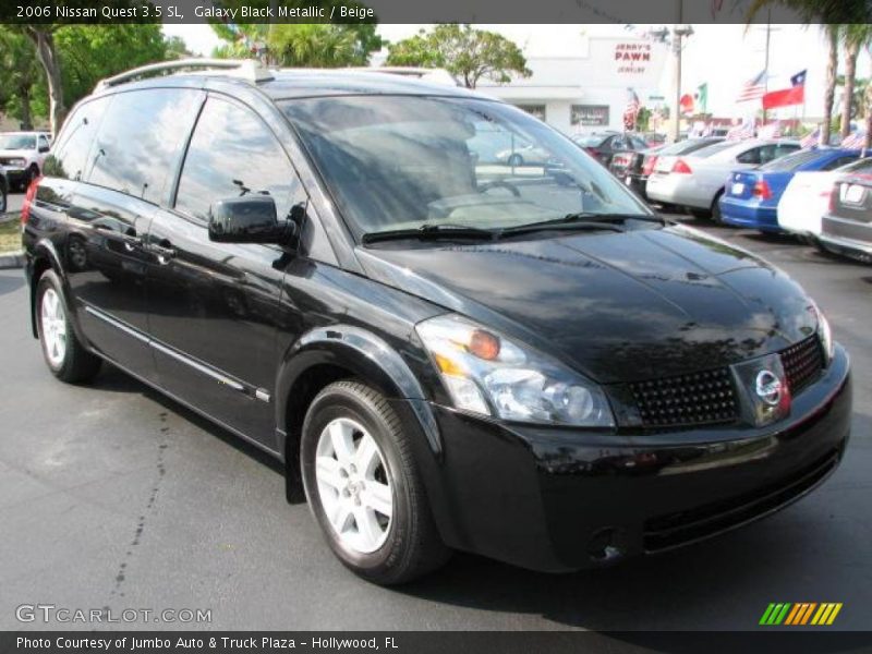 Galaxy Black Metallic / Beige 2006 Nissan Quest 3.5 SL