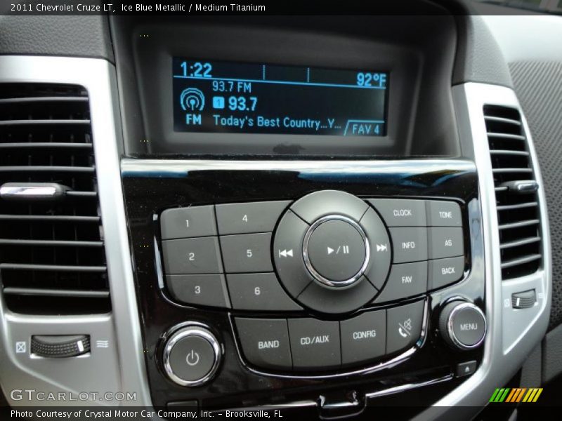 Ice Blue Metallic / Medium Titanium 2011 Chevrolet Cruze LT
