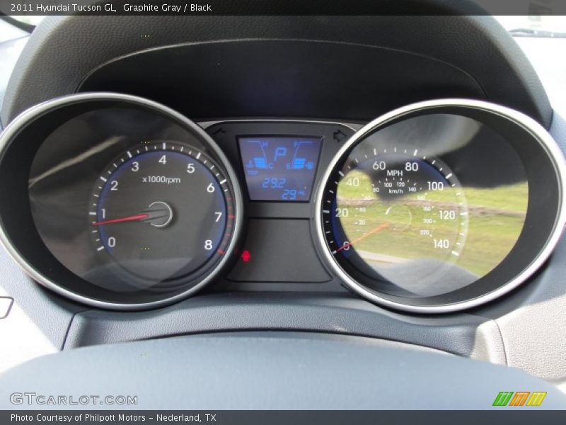 Graphite Gray / Black 2011 Hyundai Tucson GL