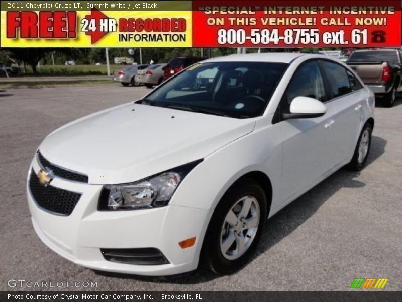 Summit White / Jet Black 2011 Chevrolet Cruze LT