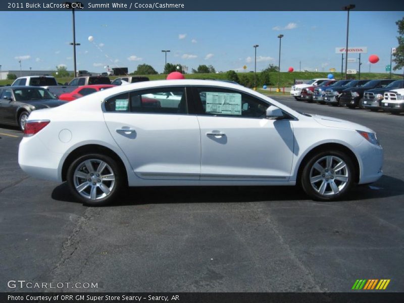 Summit White / Cocoa/Cashmere 2011 Buick LaCrosse CXL