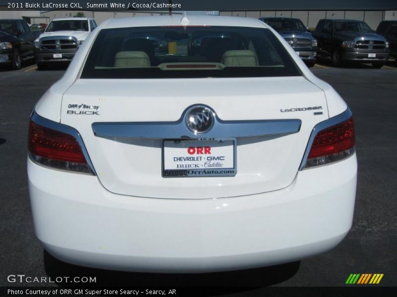 Summit White / Cocoa/Cashmere 2011 Buick LaCrosse CXL