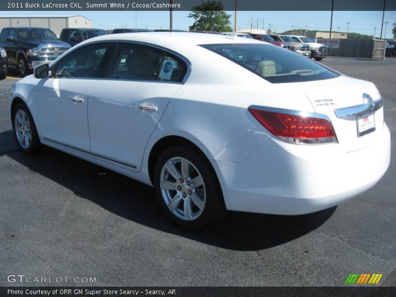 Summit White / Cocoa/Cashmere 2011 Buick LaCrosse CXL