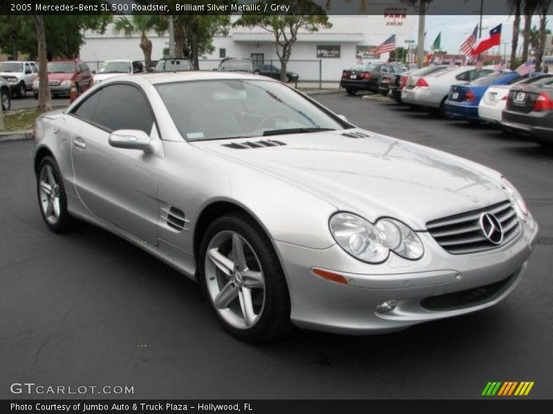 Brilliant Silver Metallic / Grey 2005 Mercedes-Benz SL 500 Roadster