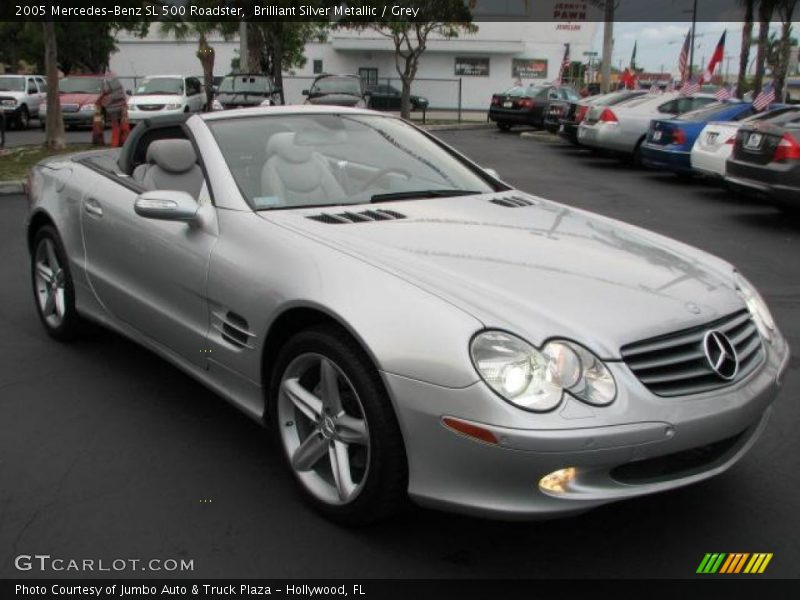 Brilliant Silver Metallic / Grey 2005 Mercedes-Benz SL 500 Roadster