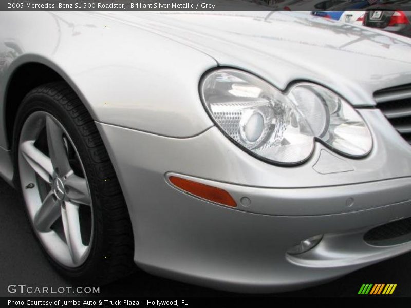 Brilliant Silver Metallic / Grey 2005 Mercedes-Benz SL 500 Roadster