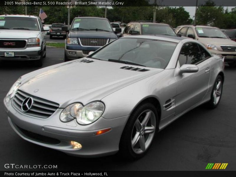 Brilliant Silver Metallic / Grey 2005 Mercedes-Benz SL 500 Roadster