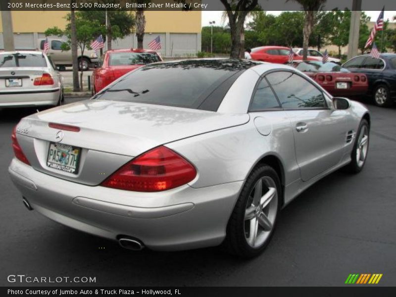 Brilliant Silver Metallic / Grey 2005 Mercedes-Benz SL 500 Roadster