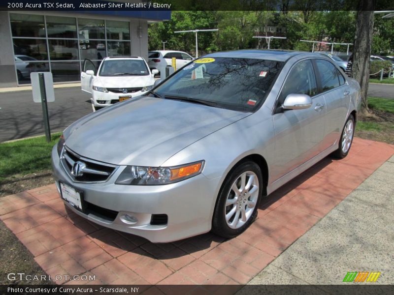 Alabaster Silver Metallic / Ebony 2008 Acura TSX Sedan