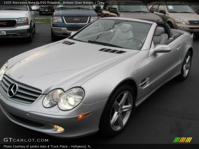 Brilliant Silver Metallic / Grey 2005 Mercedes-Benz SL 500 Roadster