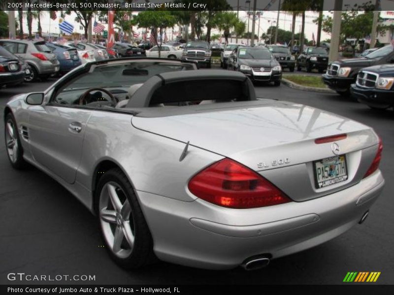 Brilliant Silver Metallic / Grey 2005 Mercedes-Benz SL 500 Roadster