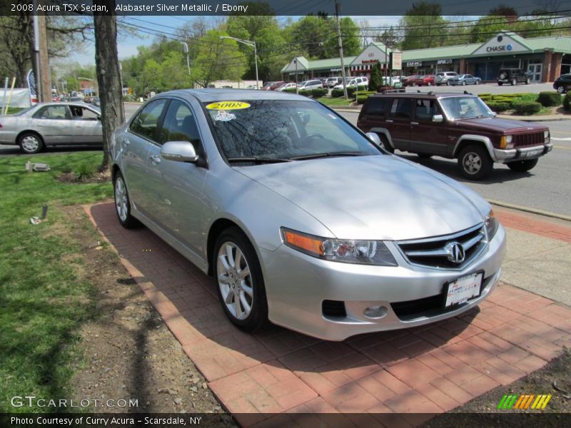 Alabaster Silver Metallic / Ebony 2008 Acura TSX Sedan