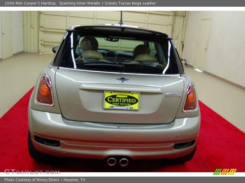 Sparkling Silver Metallic / Gravity Tuscan Beige Leather 2009 Mini Cooper S Hardtop