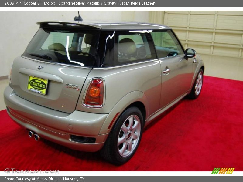 Sparkling Silver Metallic / Gravity Tuscan Beige Leather 2009 Mini Cooper S Hardtop