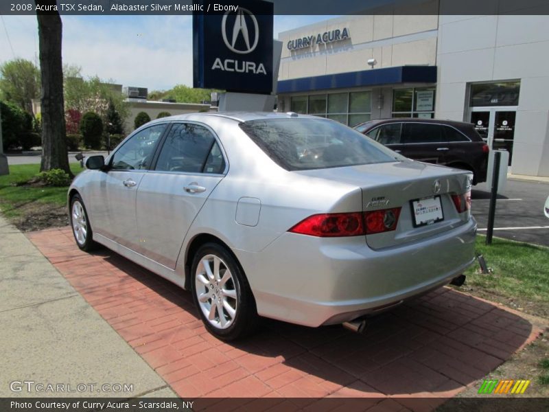 Alabaster Silver Metallic / Ebony 2008 Acura TSX Sedan