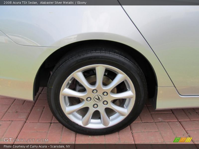 Alabaster Silver Metallic / Ebony 2008 Acura TSX Sedan