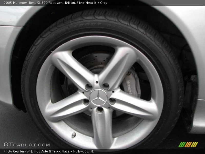Brilliant Silver Metallic / Grey 2005 Mercedes-Benz SL 500 Roadster