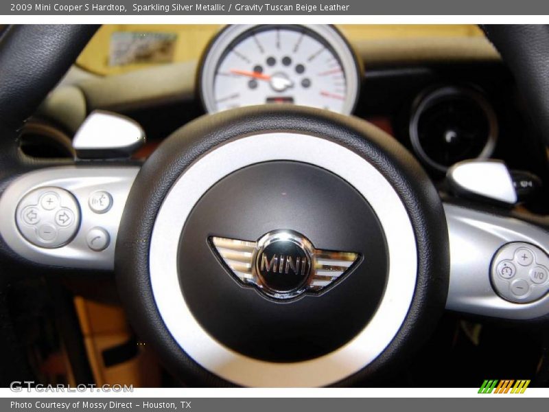 Sparkling Silver Metallic / Gravity Tuscan Beige Leather 2009 Mini Cooper S Hardtop