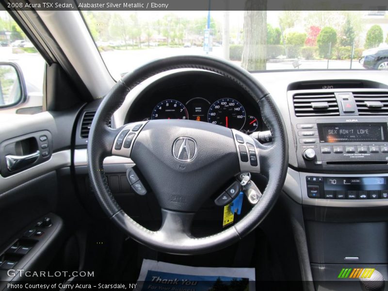 Alabaster Silver Metallic / Ebony 2008 Acura TSX Sedan