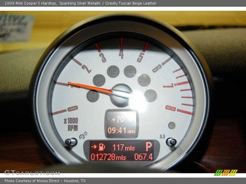 Sparkling Silver Metallic / Gravity Tuscan Beige Leather 2009 Mini Cooper S Hardtop