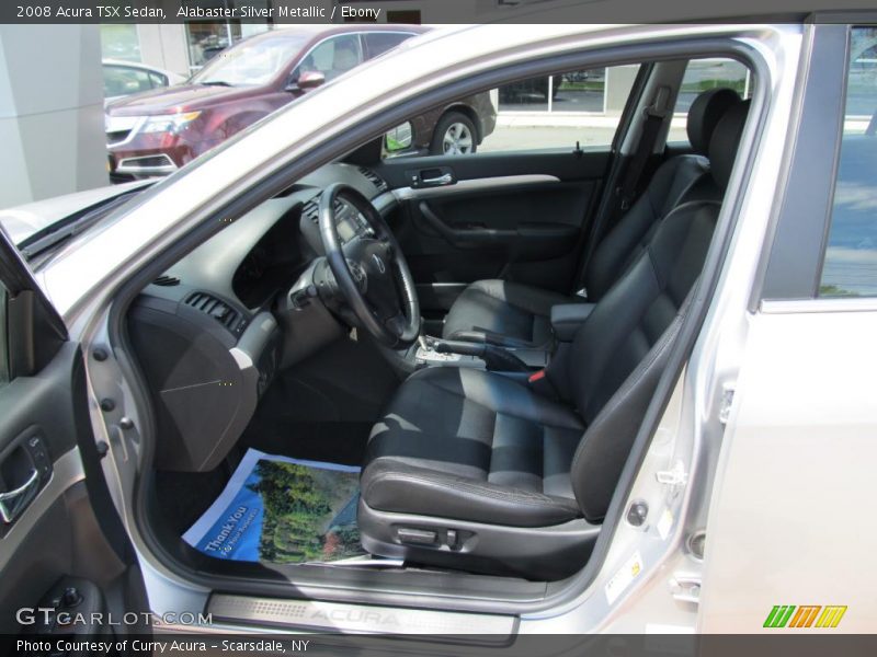 Alabaster Silver Metallic / Ebony 2008 Acura TSX Sedan