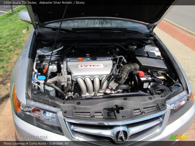 Alabaster Silver Metallic / Ebony 2008 Acura TSX Sedan