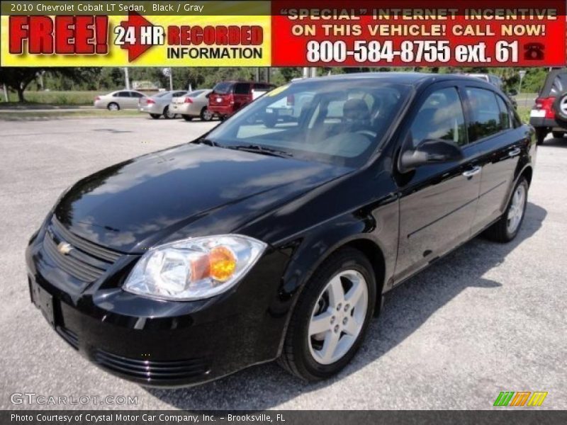 Black / Gray 2010 Chevrolet Cobalt LT Sedan