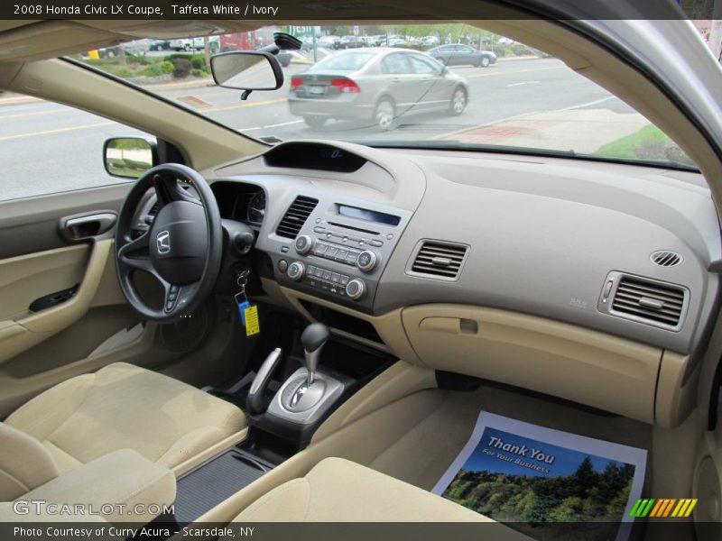 Taffeta White / Ivory 2008 Honda Civic LX Coupe
