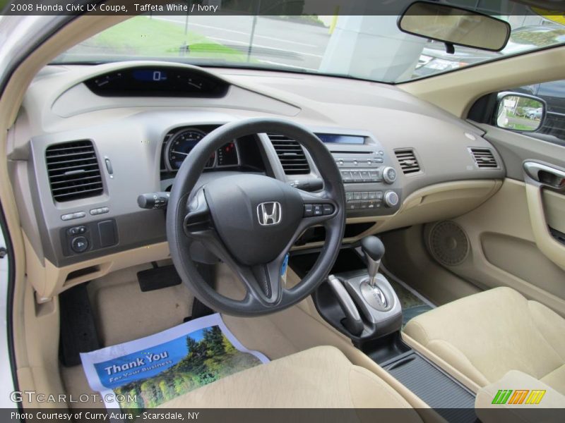 Taffeta White / Ivory 2008 Honda Civic LX Coupe