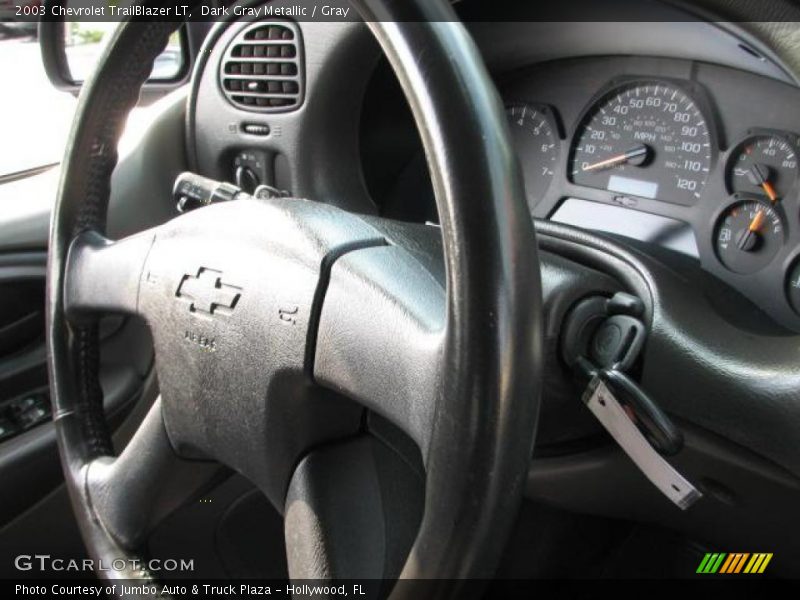 Dark Gray Metallic / Gray 2003 Chevrolet TrailBlazer LT
