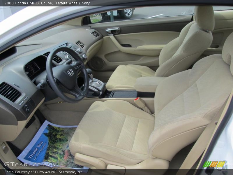 Taffeta White / Ivory 2008 Honda Civic LX Coupe