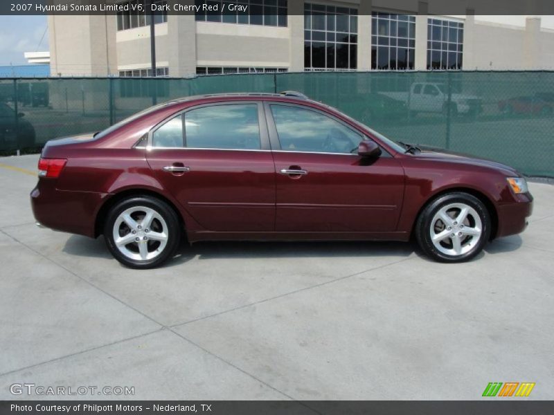 Dark Cherry Red / Gray 2007 Hyundai Sonata Limited V6