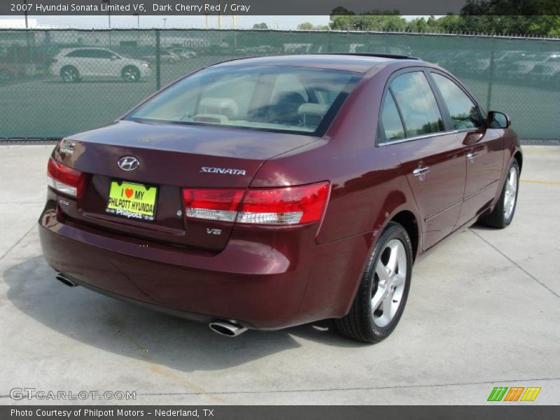 Dark Cherry Red / Gray 2007 Hyundai Sonata Limited V6