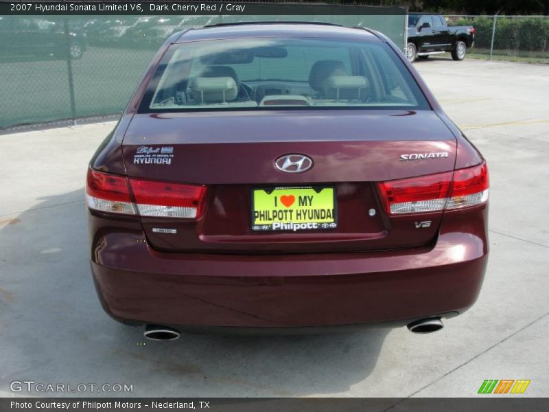 Dark Cherry Red / Gray 2007 Hyundai Sonata Limited V6