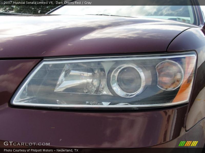 Dark Cherry Red / Gray 2007 Hyundai Sonata Limited V6