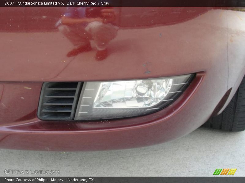 Dark Cherry Red / Gray 2007 Hyundai Sonata Limited V6