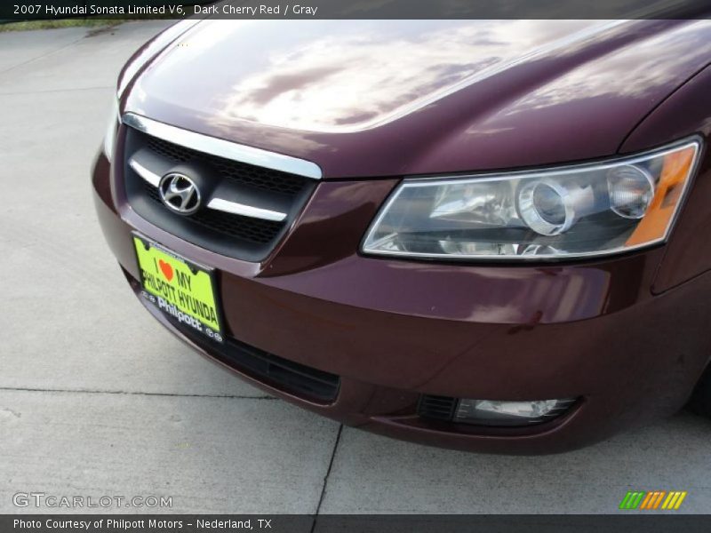 Dark Cherry Red / Gray 2007 Hyundai Sonata Limited V6