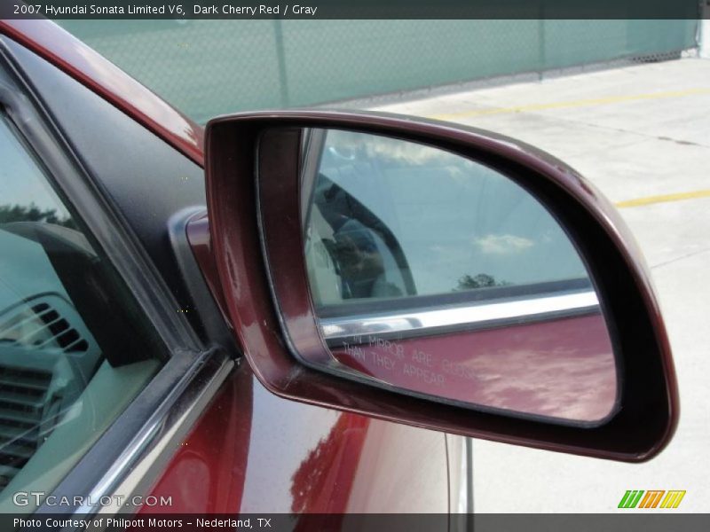 Dark Cherry Red / Gray 2007 Hyundai Sonata Limited V6