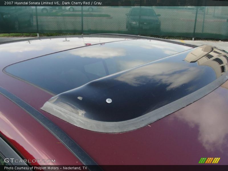 Dark Cherry Red / Gray 2007 Hyundai Sonata Limited V6