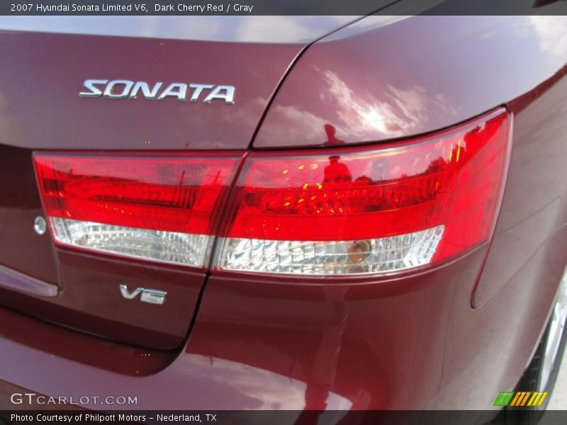 Dark Cherry Red / Gray 2007 Hyundai Sonata Limited V6
