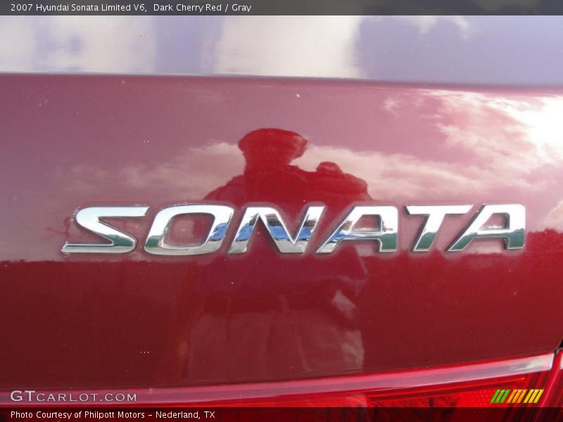 Dark Cherry Red / Gray 2007 Hyundai Sonata Limited V6