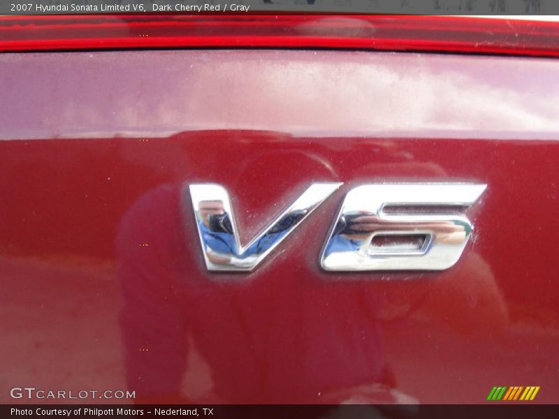 Dark Cherry Red / Gray 2007 Hyundai Sonata Limited V6